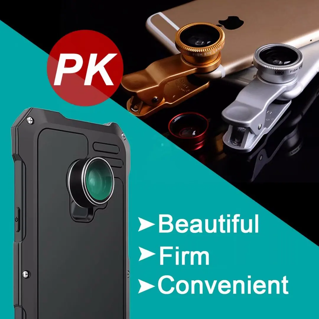 3 in 1 Lens Phone Cases For Samsung S9 S8 Plus iPhone XS Max XR X 8 7 6 6S Shockproof Macro Wide-angle Fisheye Lenses Case | Мобильные