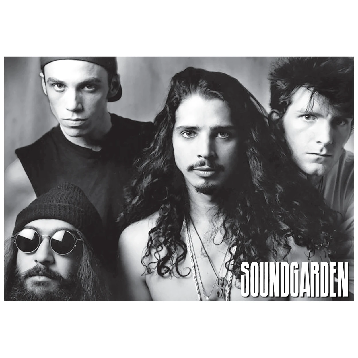 Soundgarden Bw Group Крис Корнелл ламинированный плакат печать (36x24)|Таблички и знаки| |