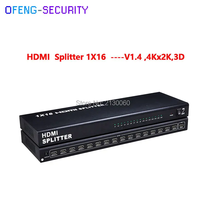 1x16 HDMI Сплиттер доступ к нескольким раковинам разрешение 3840X2160/30 Гц поддержка 3D 4K x