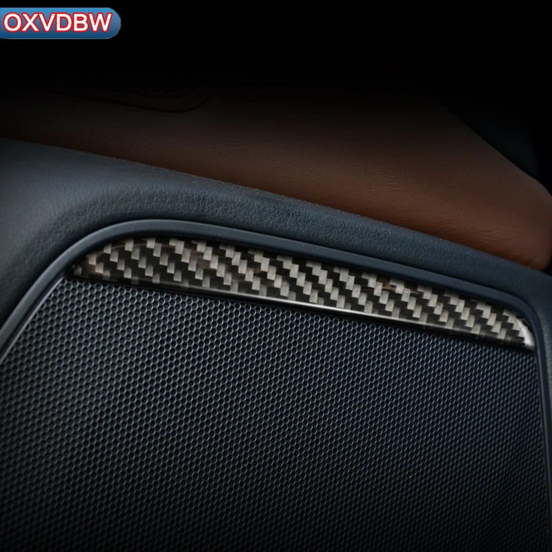 

car audio Carbon Fiber speaker door loudspeaker trim sticker cover For Audi A6 C7 Accessories interior trim 2011-2018 styling