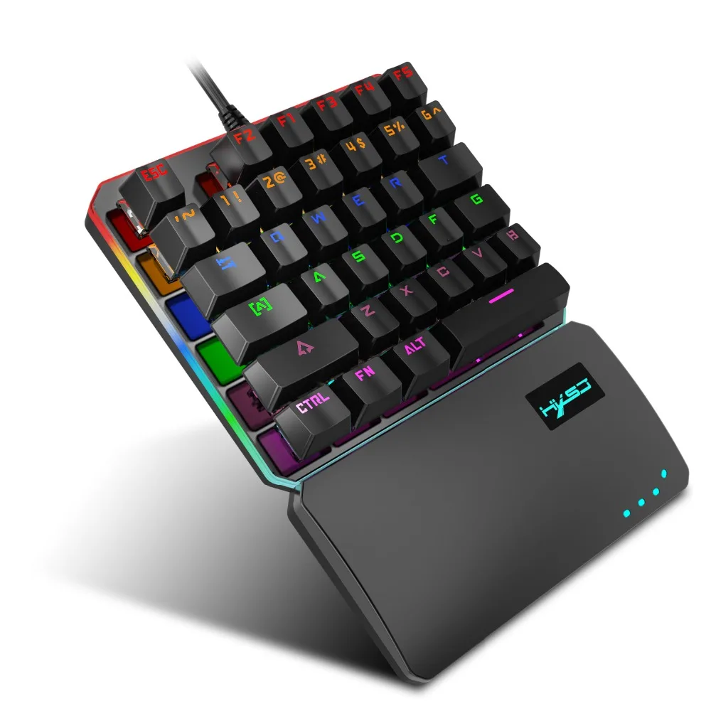 Hxsj Новая Механическая клавиатура Rgb Marquee 35 клавиш режим многократной подсветки