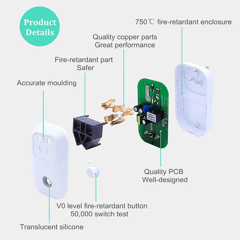 Умная розетка Sonoff S20 с Wi Fi 220 Вт 10 А беспроводное приложение дистанционным