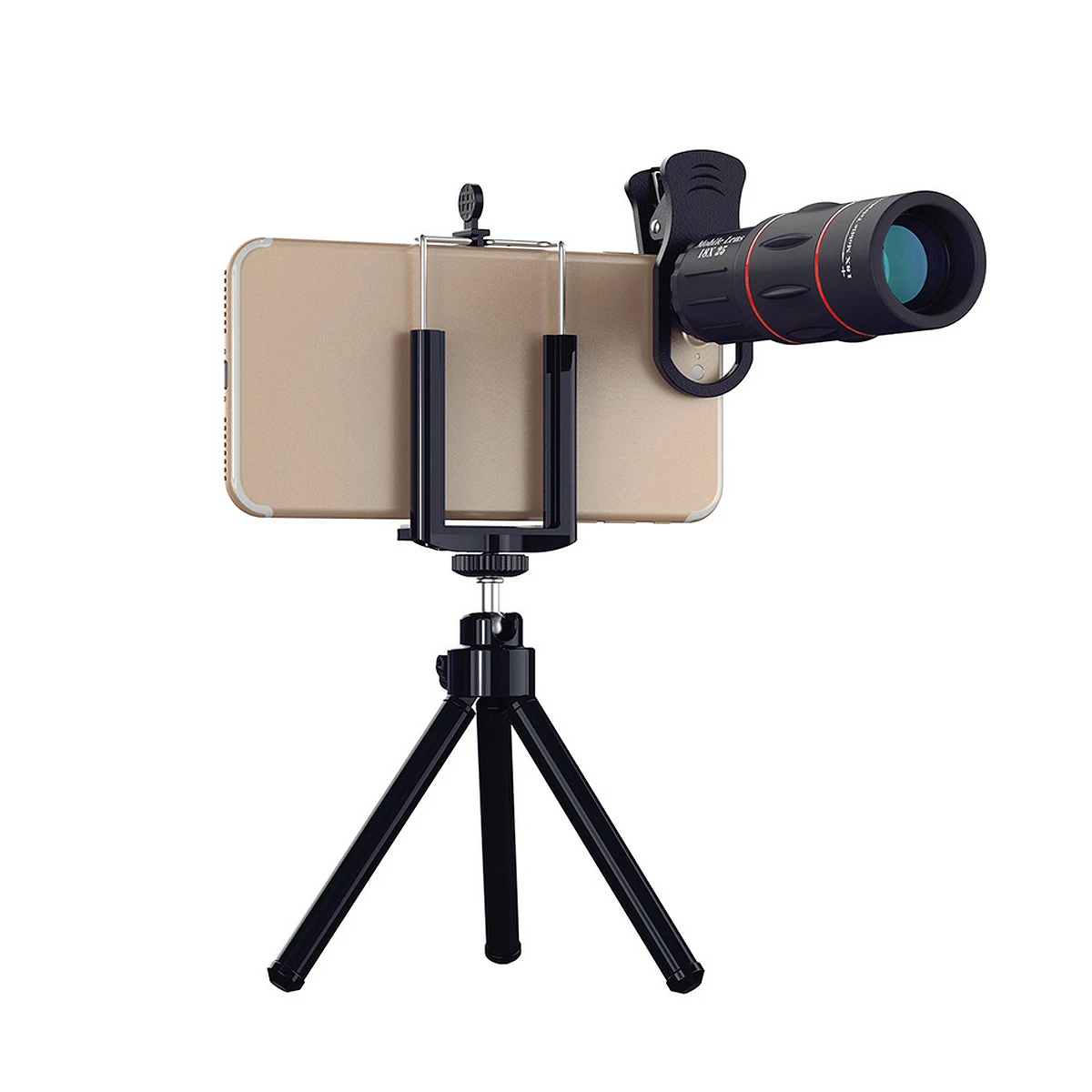 

Telescope Monocular Phone Lens For Traveling Hiking Climbing Flexible 18 Times Zoom Telescopes for IPhone IPad Samsung