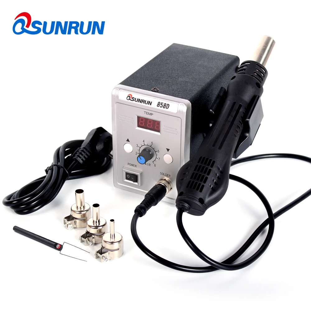Паяльная станция Qsunrun 858D 700 Вт ESD|hot air gun 858d|soldering stationdesoldering station |
