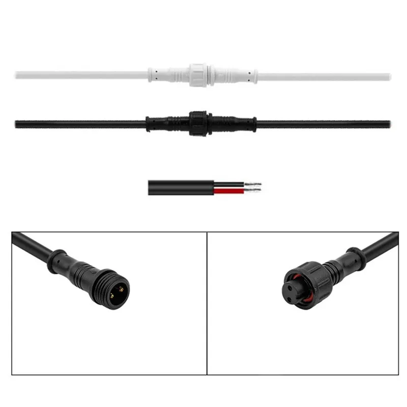CLAITE маленький размер 2 Pin 3A 22AWG водонепроницаемый IP67 женский и мужской разъем с