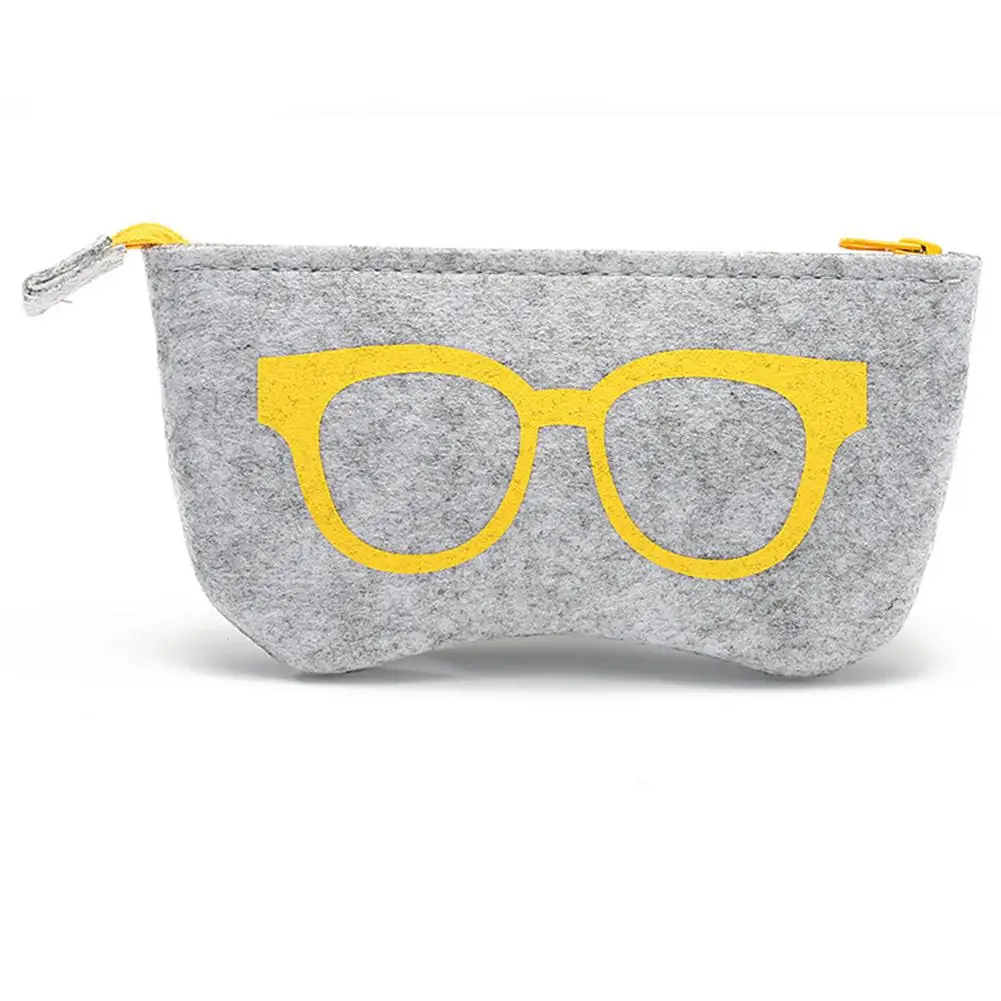 MISSKY Natural Felt Glasses Bag High-Grade Multi-Function Sunglasses Fashion Metal Zipper | Аксессуары для одежды