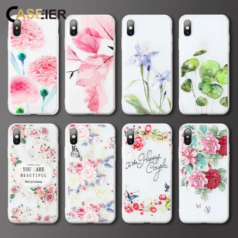Чехол CASEIER для Huawei P20 Mate 20 10 Lite Pro Flower TPU чехол телефона 9 Nova 2 Funda Coque |