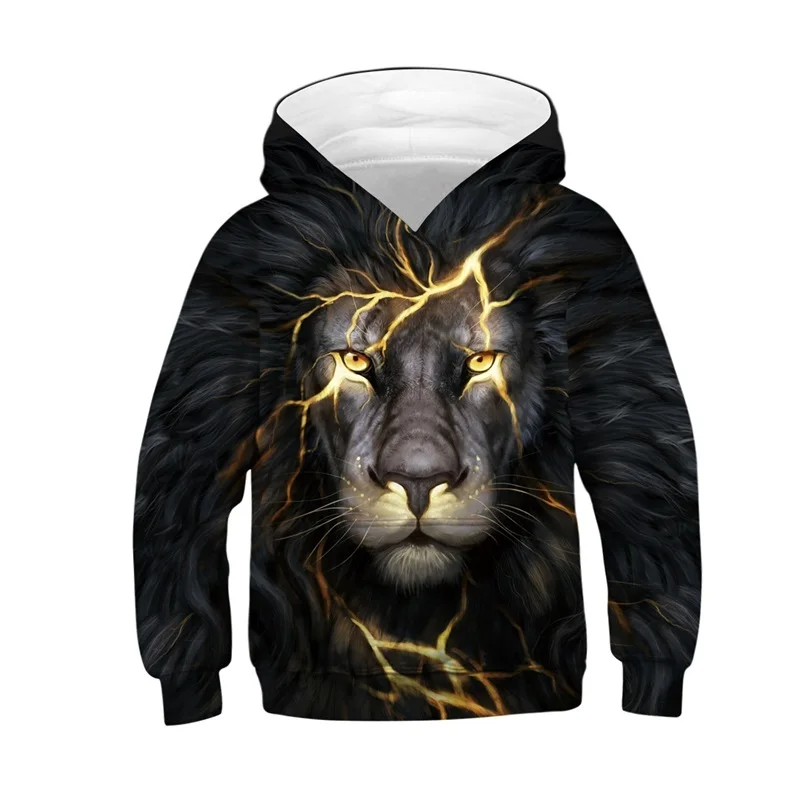 Raisevern Wolf 3d Print Boys Girls Hoodies Winter Autumn Outerwear Kids Hooded Sweatshirts Childres Long Sleeve Pullover Tops | Детская