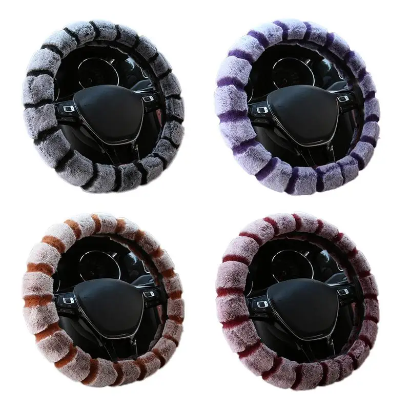 Car Steering Plush Wheel Cover Autumn Winter Copy Wool Short Fiber Decoration Collarless Warm Handle | Автомобили и мотоциклы