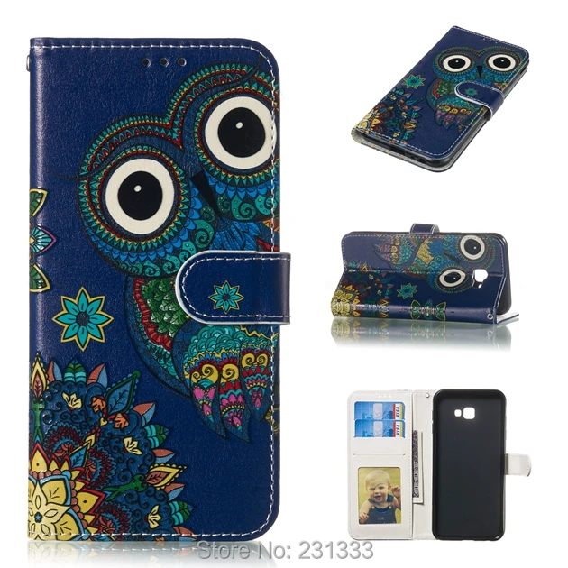 Кожаный чехол-бумажник с рельефным рисунком цветов для Samsung Galaxy J4 Plus J6 A7 2018 A9 S10 S10E