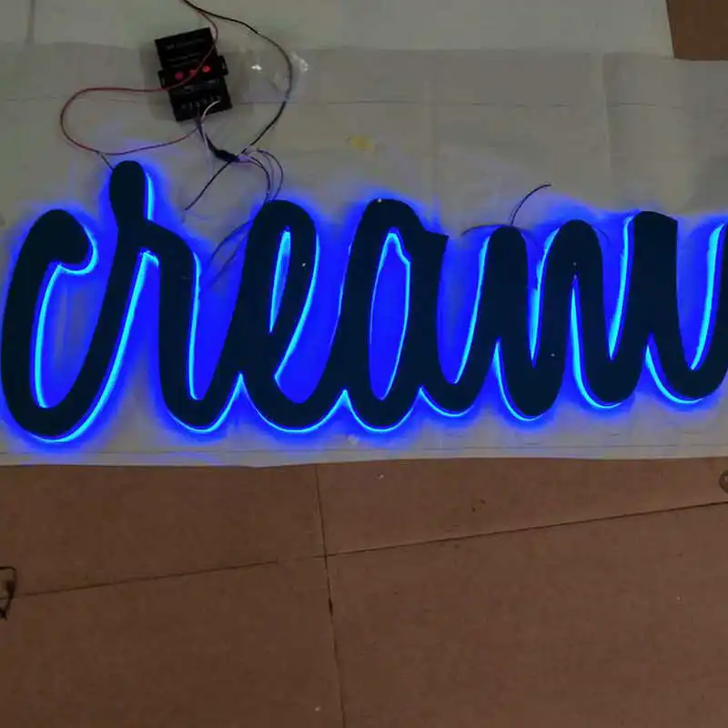 Открытый 3D металлический канал буквы бизнес led подсветка вывески|Светодиодные