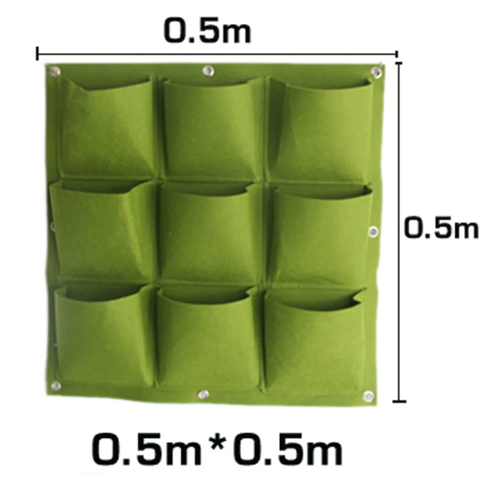 Creative Outdoor Wall Mounted Hanging Planting Bag Non-woven Garden Vegetable Watering Plant bag | Дом и сад