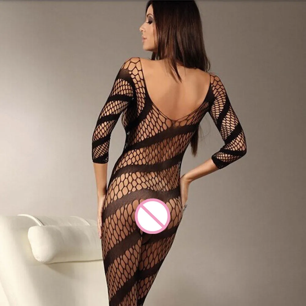 Женская сексуальная сетка с открытой паховой областью нижнее белье
