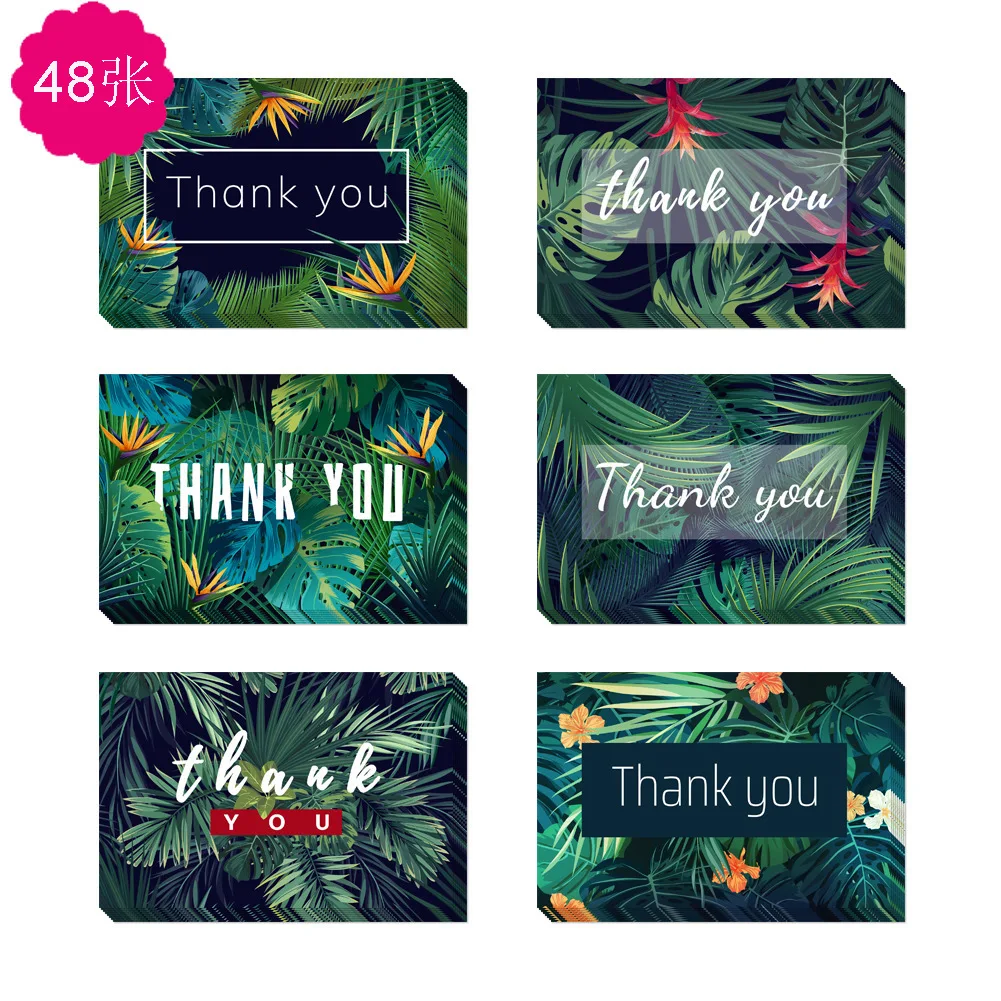 48pcs/set Beautiful Thank You Cards with Envelope DIY Thanksgiving Greeting Gift Card | Дом и сад