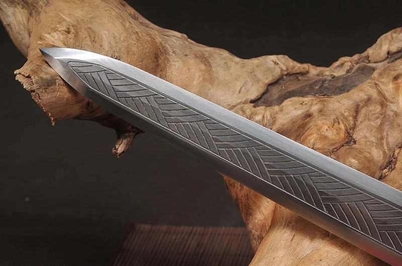 Китайский мини-меч Qin Dynasty прямое лезвие полностью ручная работа 1060