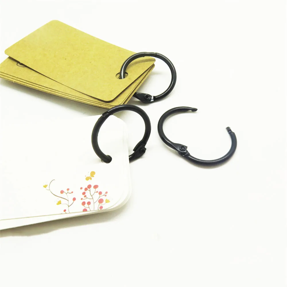 5pcs Golden Metal Loose Leaf Book Binder Hinged Rings 30 38mm Keychain DIY Scrapbook Planner Clips Ring Office Supplies|Скрепки и скобы|
