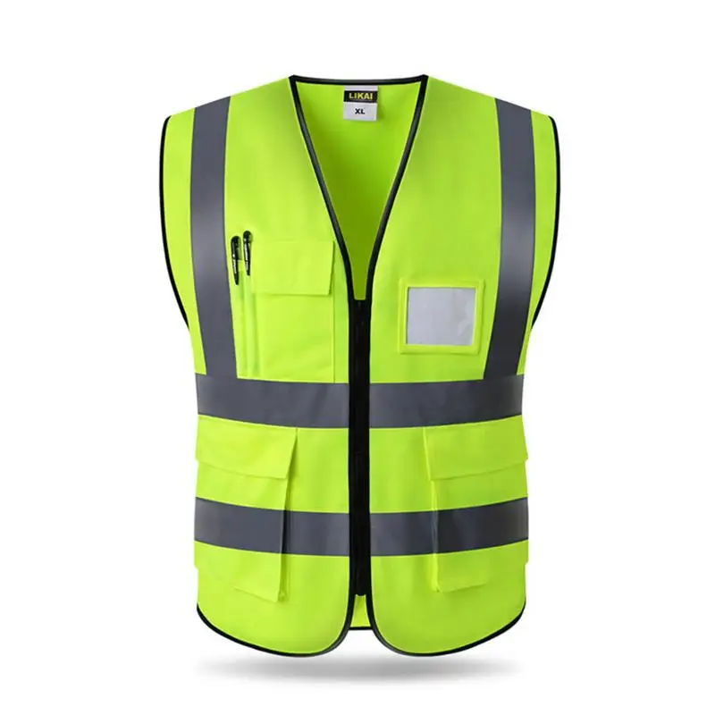 Уличная Ночная езда бег Hi Vis жилет безопасности Светоотражающая куртка для