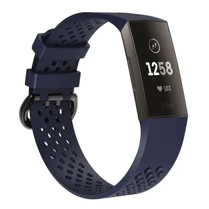 Силиконовый пористый дышащий ремешок на запястье для Fitbit Charge 3 L|Смарт-аксессуары|