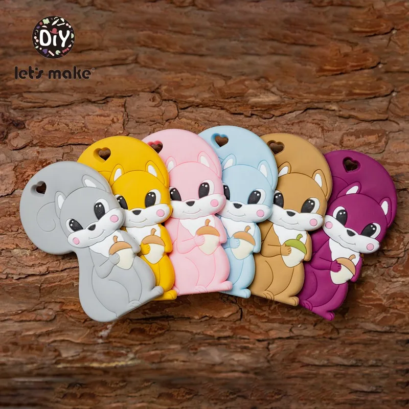 Силиконовые Прорезыватели для зубов в форме белки 5 шт./лот|Детские