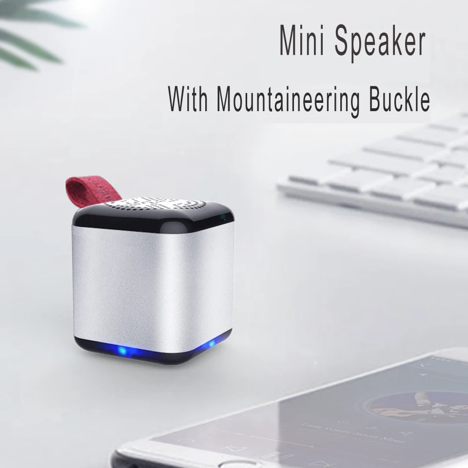 Портативный Мини Bluetooth динамик с басами беспроводной 4 1 Встроенный микрофон