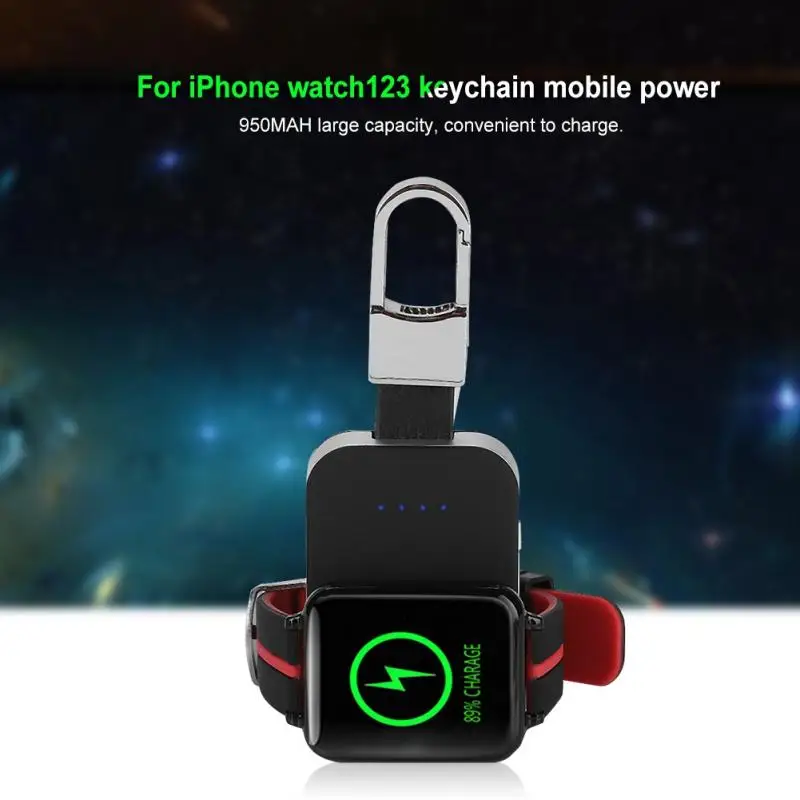 Портативное Мини QI Беспроводное зарядное устройство для Apple iWatch 1 2 3 4 Внешний