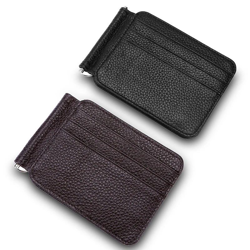 Кожаный бумажник с верхним слоем из воловьей кожи многофункциональная папка