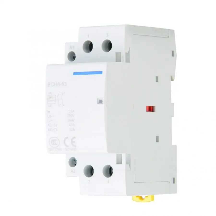 Магнитный контактор 2P 63A 24V 220V/230V 50/60Hz AC для дома din рейку 1NO 1NC бытовой ac модульный
