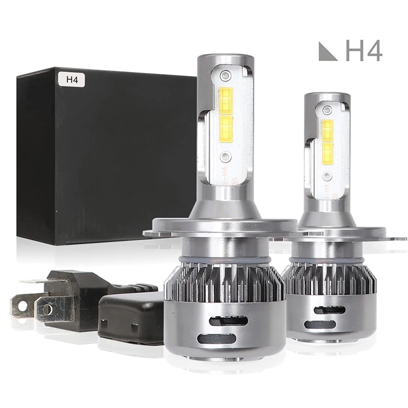 1 пара белый светодиод для автомобиля свет комплект передних фар H4 P8 100 W 9000LM
