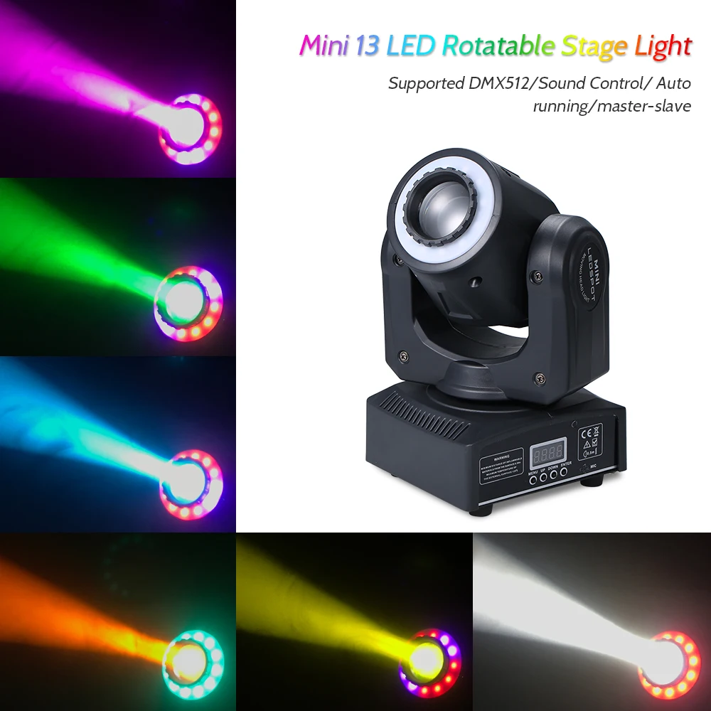 Диско лампа DMX512 для вечерние вращающаяся сценическая 13 светодиодов 55 Вт узор