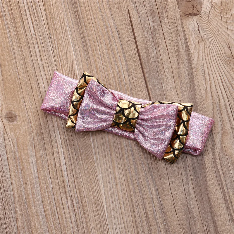 2 шт. Дети для маленьких девочек костюм купания Русалочка лук Головные уборы