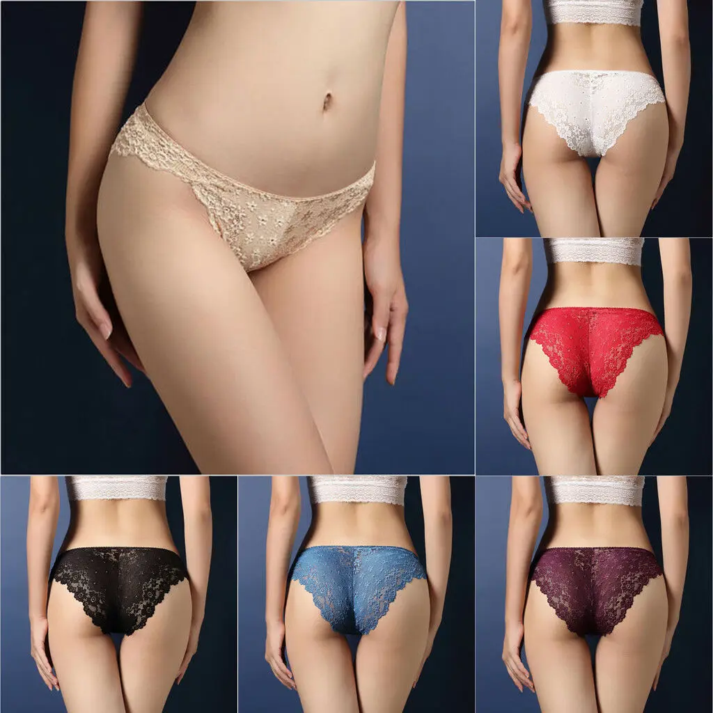 Sexy Lady Women Underpants Lingerie Underwear Lace Panties Knickers Briefs Short Breathable Soft Low Waist Solid 1Pcs | Женская одежда