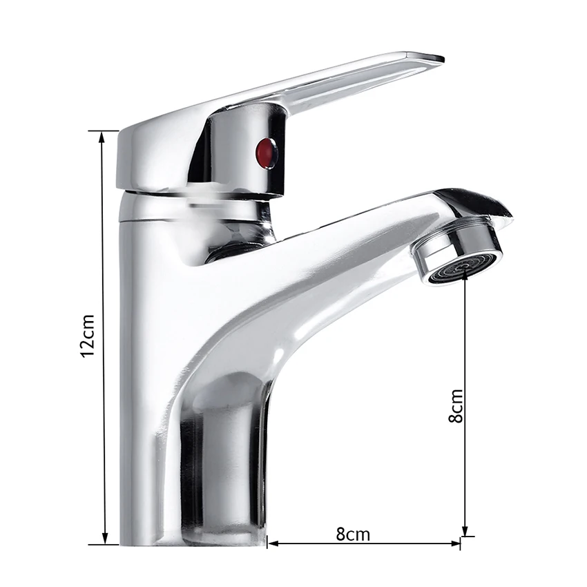 Best sale Bathroom Basin Sink Faucet Chrome Single Handle Kitchen Tap Mixer hot and cold water hose Finished | Обустройство дома