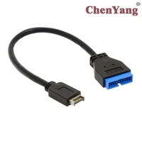 cydz usb 3 0 20pin header to usb 3 1 front panel header extension cable 20cm for asus motherboard