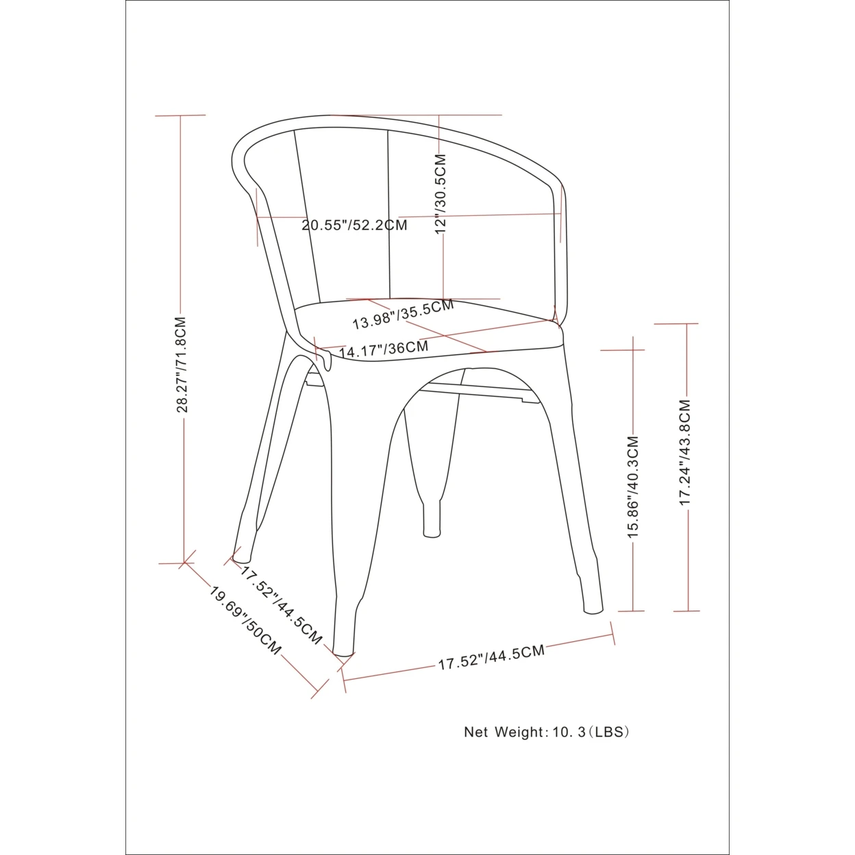 Larkin Металл обеденное кресло в проблемных черный и серебристый (набор из 2) | Мебель