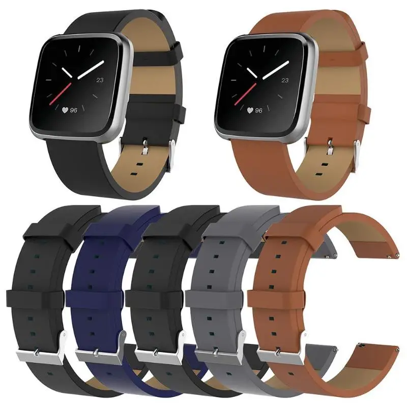 22 см Высокое качество кожаный ремешок для часов Fitbit Versa Lite/Versa/Blaze Смарт часы