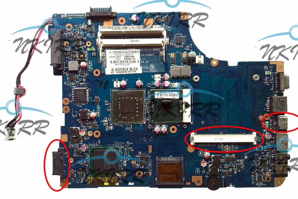 Материнская плата DDR2 GM45 KSWAA LA-4981P L19 K000080430 LA7 K000078990 MXM для Toshiba Satellite L505D L500 L550 L555D 15