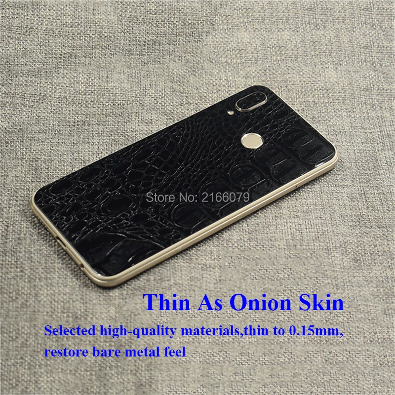For Huawei P Smart Plus / Nova 3 3i 6.3&quot Crocodile Snake Skin Pattern Leather Full Back Cover Matte Decals Wrap Sticker Film |