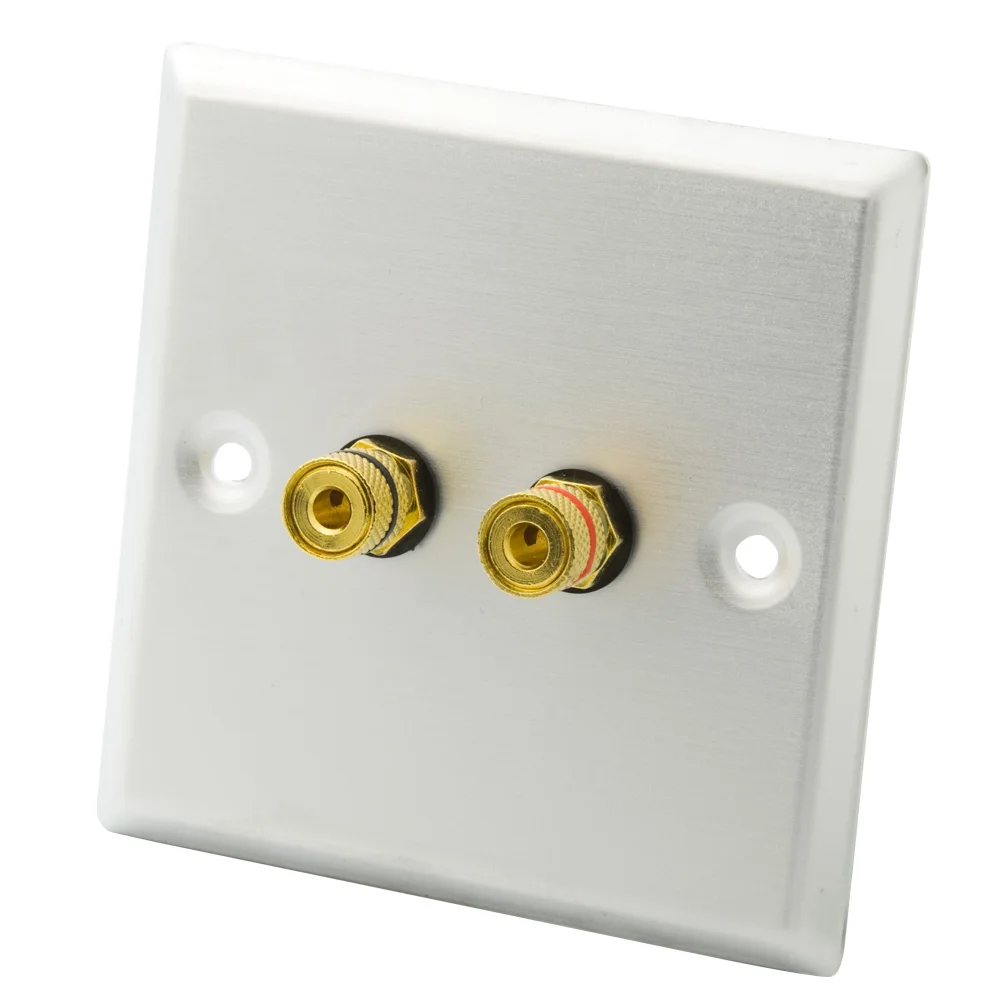

86 EU Style Aluminum Metal 1.0 2.0 3.0 4.0 5.0 5.1 Speaker Wall Plate