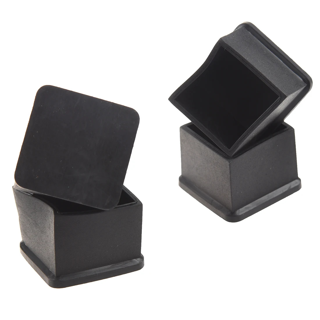 Promotion! 15Pcs Black Rubber 30mmx30mm Square Chair Foot Cover Leg Caps Table | Мебель