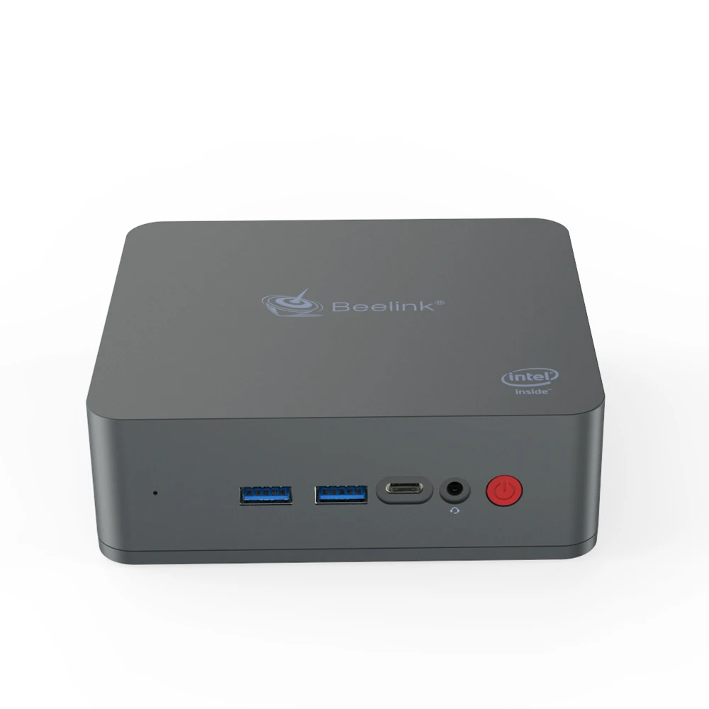 Beelink U55 Мини-ПК Intel Core i3-5005U 2.0ГГц 8ГБ ОЗУ 256ГБ SSD Windows 10 Компьютер для гостиной с двумя HDMI Win10 NUC Desktop on.