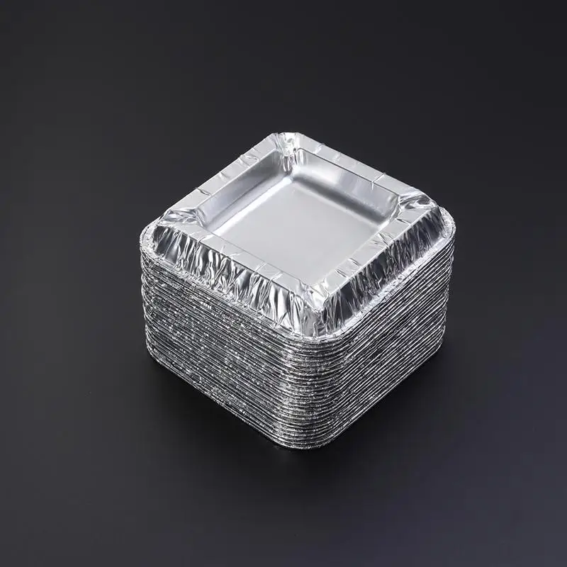 25Pc Aluminum Foil Unbreakable Disposable Ashtray Tobacco Ash Holder Anti-fall Small Portative Cigar | Дом и сад