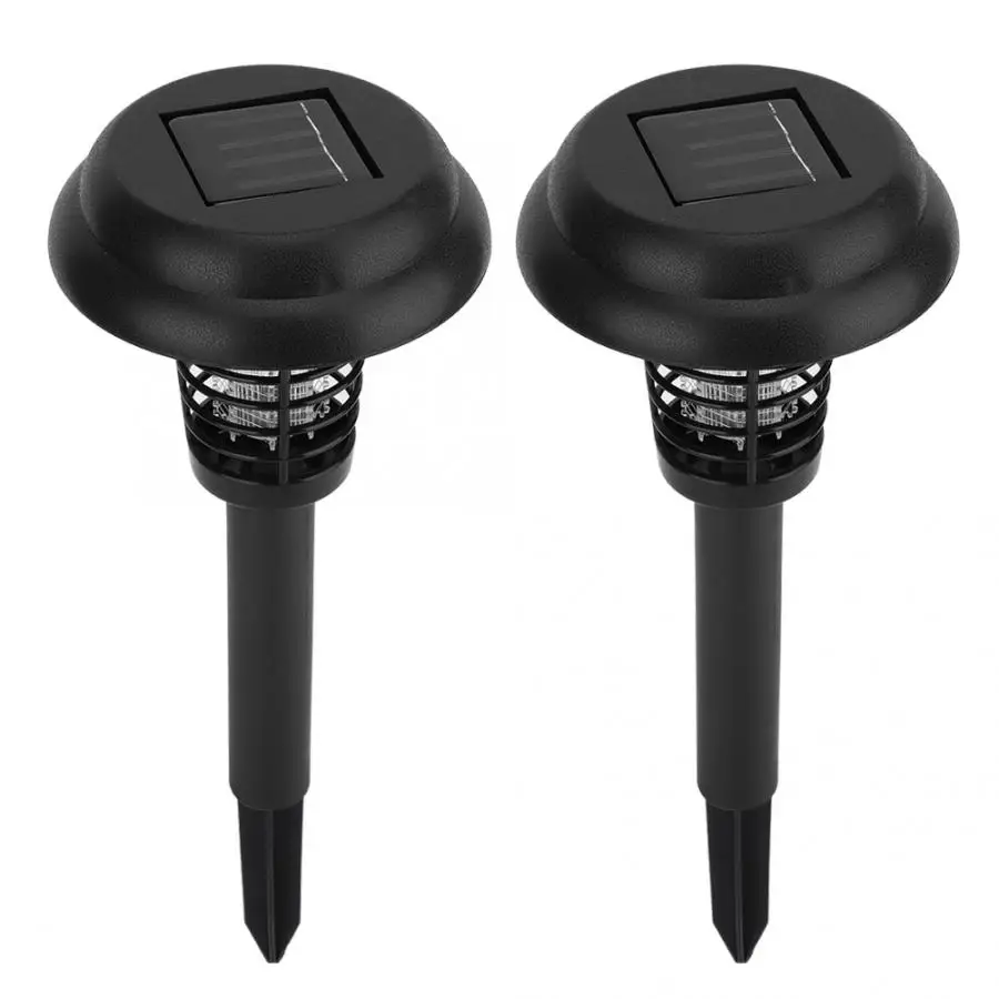 2 шт. солнечные УФ светодиодные москитные Zapper убийца лампы Открытый сад двора