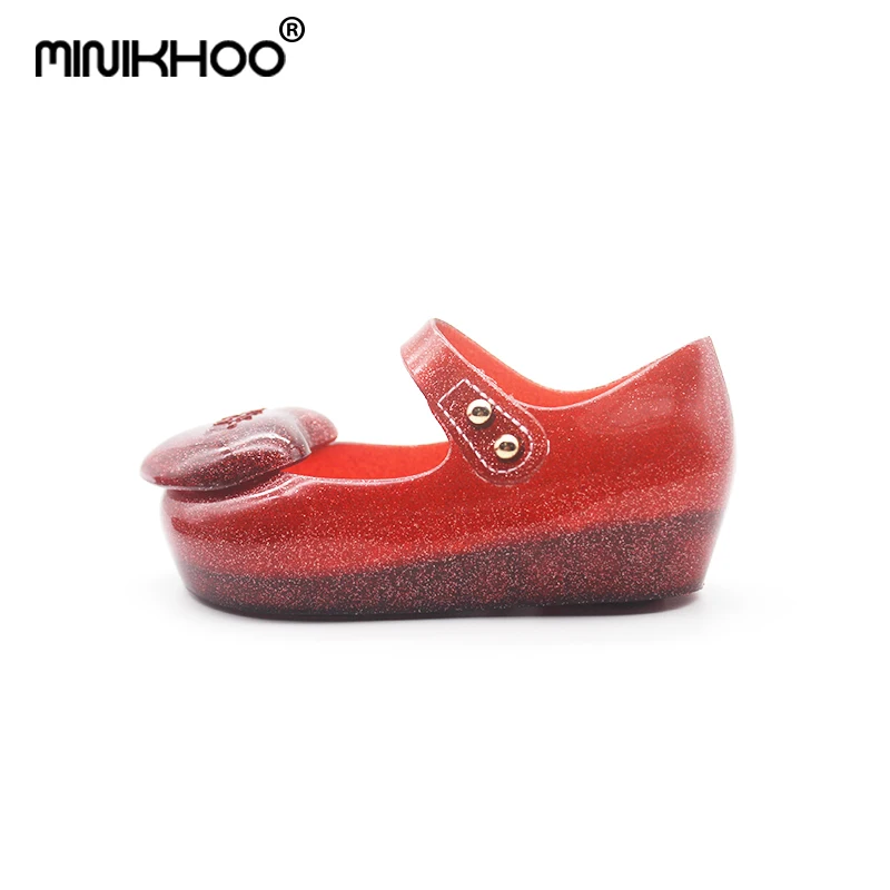 Прозрачные Сандалии Mini Melissa детские Нескользящие сандалии для девочек