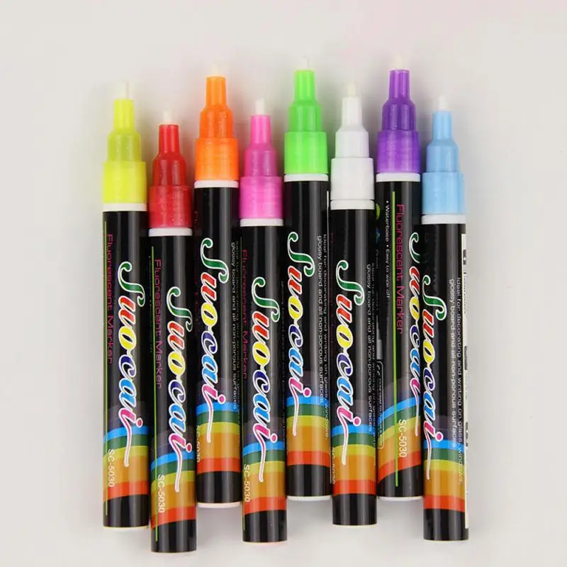 1 шт. стираемые разноцветные маркеры с жидким мелом 8 цветов|liquid chalk marker pen|chalk penliquid