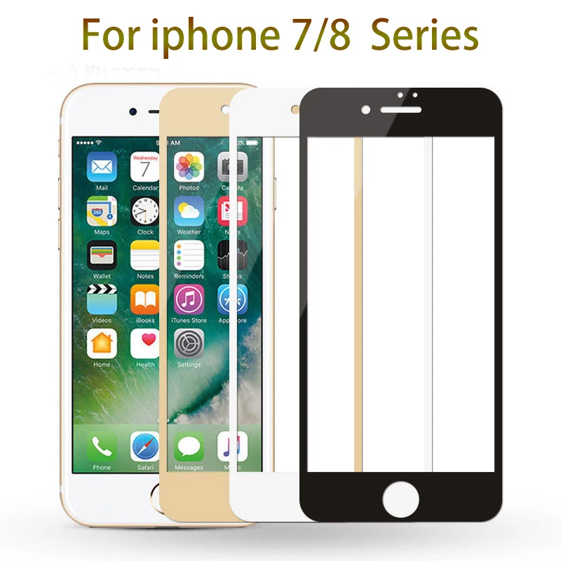 Полное покрытие экрана протектор для iPhone 7 plus 8plus 3D изогнутый край закаленное