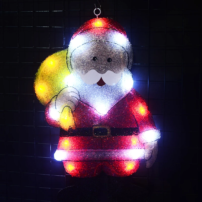 2D Рождественский Санта Клаус из ЭВА 21 дюйм. Высокий 24V navidad 2018 Праздничные огни
