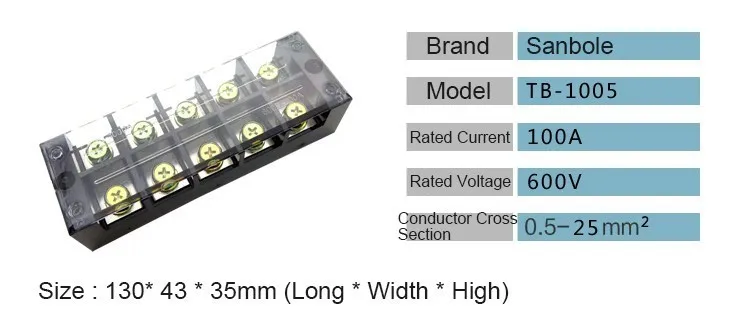 _/TB 1005 электрический ток 600 a V 5P соединительные клеммы соединитель провода медь с