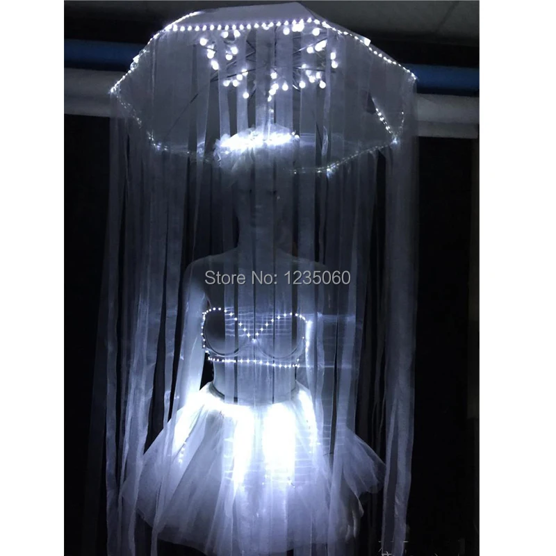Бальных танцев led костюм для выступления на модели со светящимися вставками
