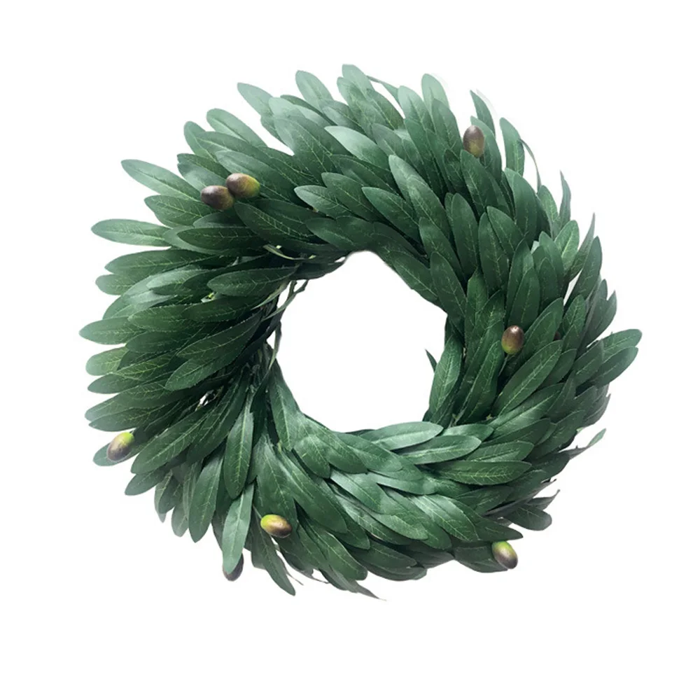 43 см искусственные листья оливы Гирлянда Венок поддельные Свадебные украшения