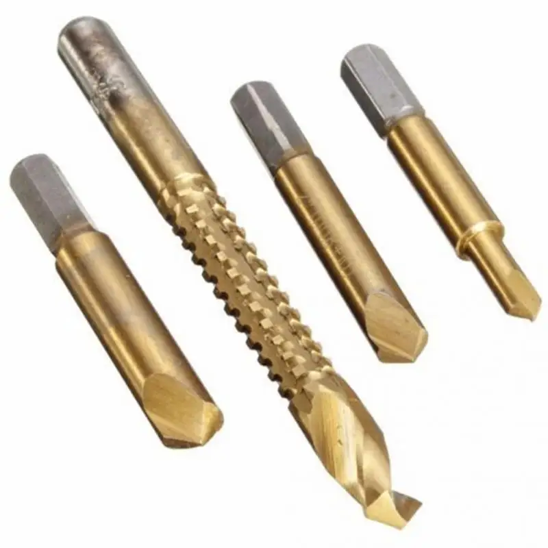 4 шт. HSS поврежденный Винт экстрактор сверла набор легко из болт сломанный винт